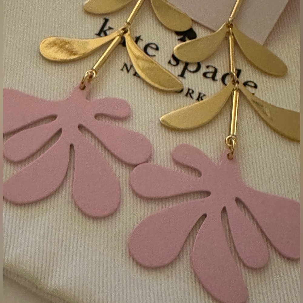 Kate spade long Flower botanical garden linear Earrings - Picture 5 of 11